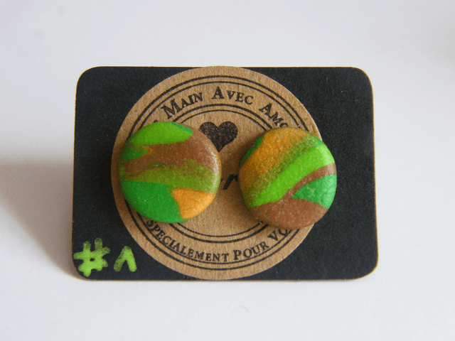 Rond Vert/Marron/Doré