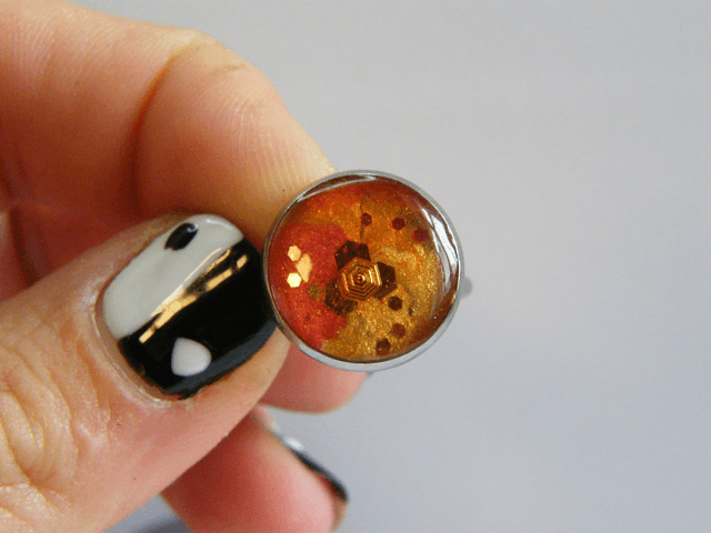 Hexagone Rouge/Orange/Jaune