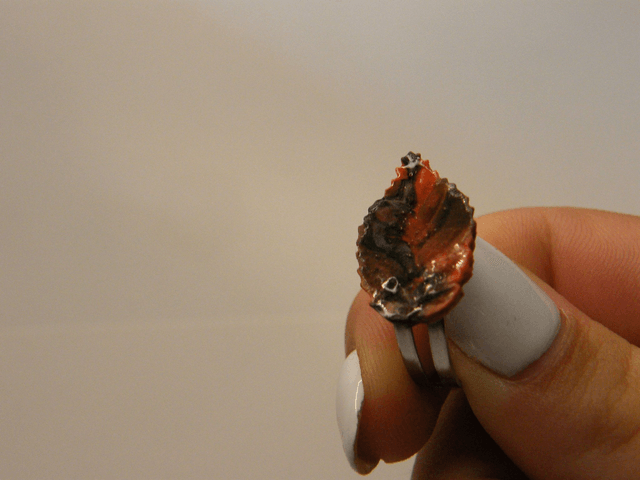 Feuille Noir/Orange