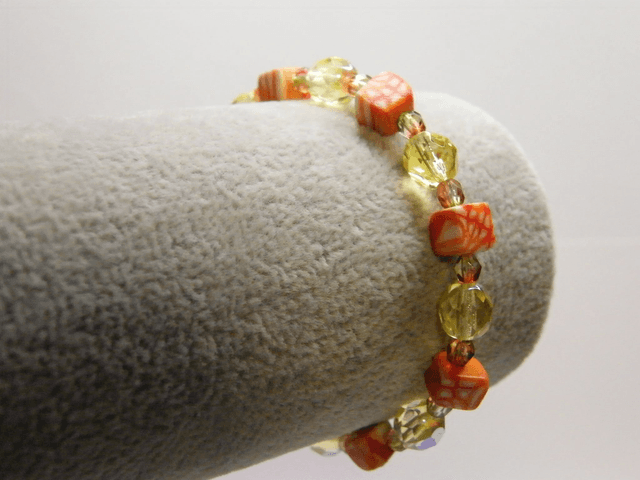Perles Rouge/Orange/Blanc