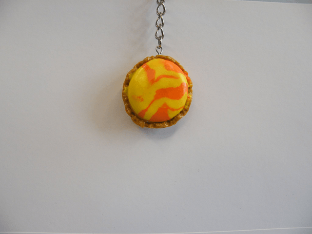 Macaron Orange/Jaune marbré