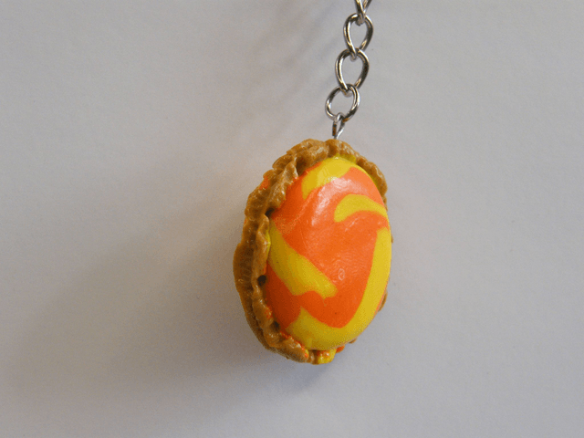 Macaron Orange/Jaune marbré
