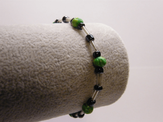 Perles Vert/Blanc