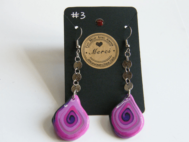 Collection Rose/Violet/Blanc nacré/Noir pailleté