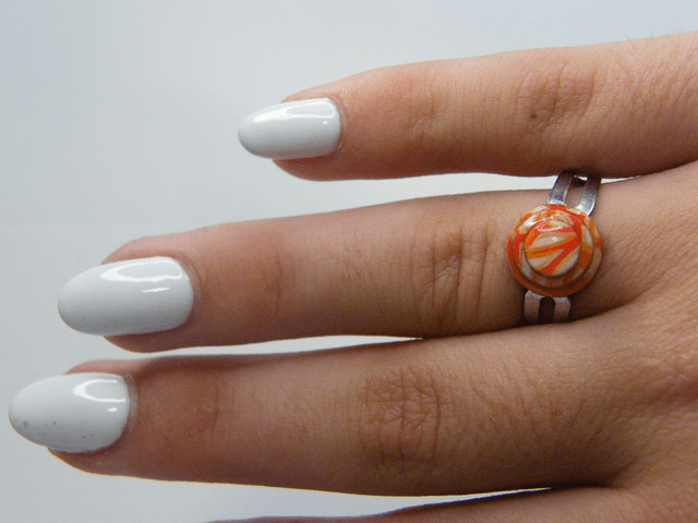 Rond Rouge/Orange/Gris