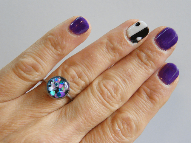 Paillettes rondes Bleu/Rose/Violet/Noir