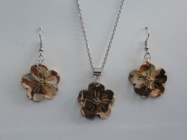 Fleurs Marron/Beige