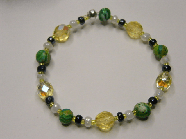 Perles Vert/Blanc