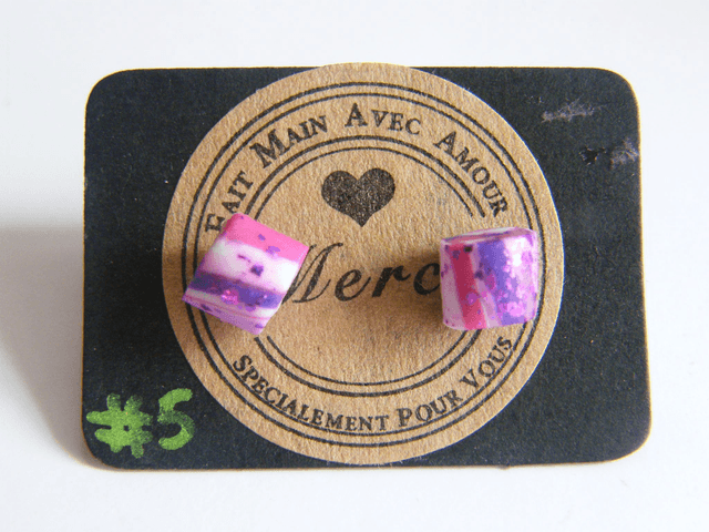 Perles Bleu et Rose/Violet