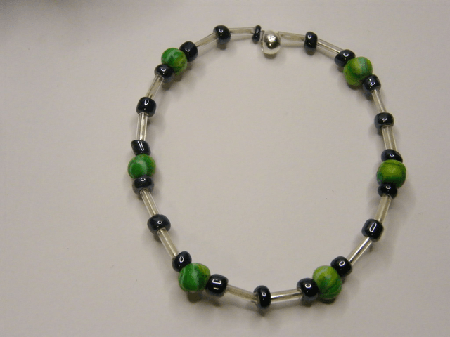 Perles Vert/Blanc