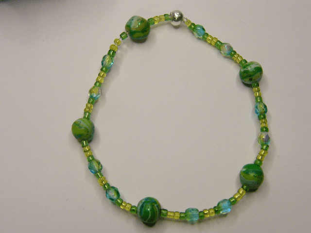 Perles Vert/Blanc
