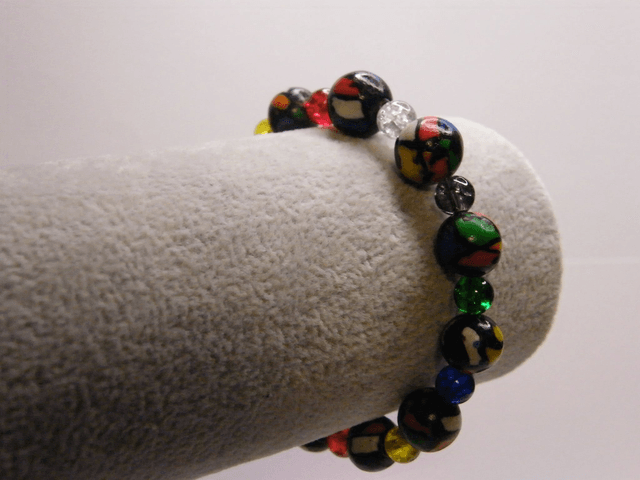 Perles Noir/Multicolore
