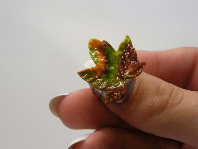 Feuille d'érable Vert/Marron/Orange