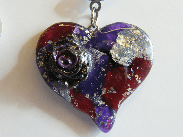 Coeur Violet/Rose/Noir/Blanc