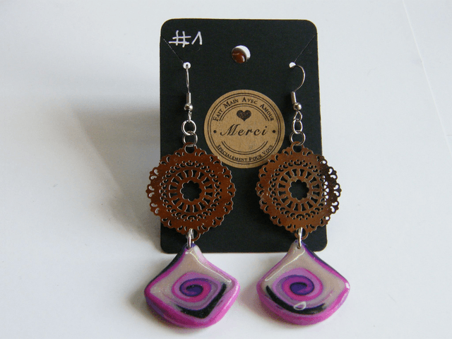Collection Rose/Violet/Blanc nacré/Noir pailleté