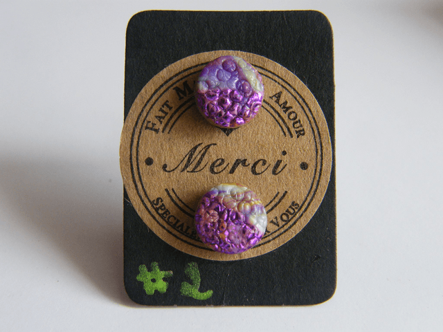 Ronds Texturés Violet/Jaune