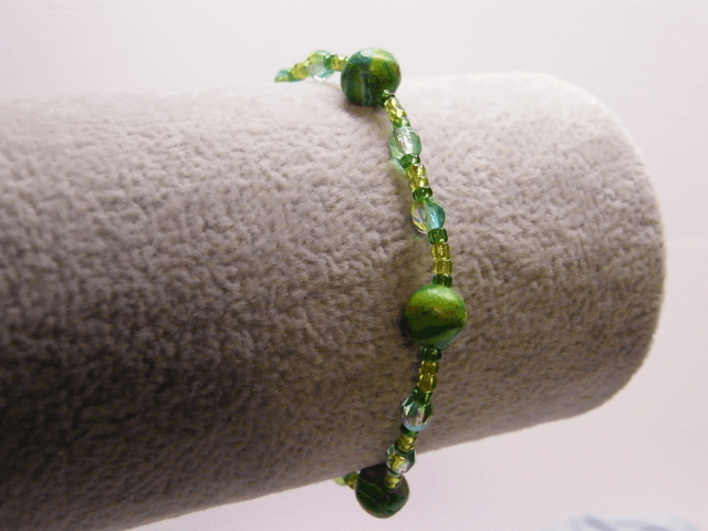 Perles Vert/Blanc