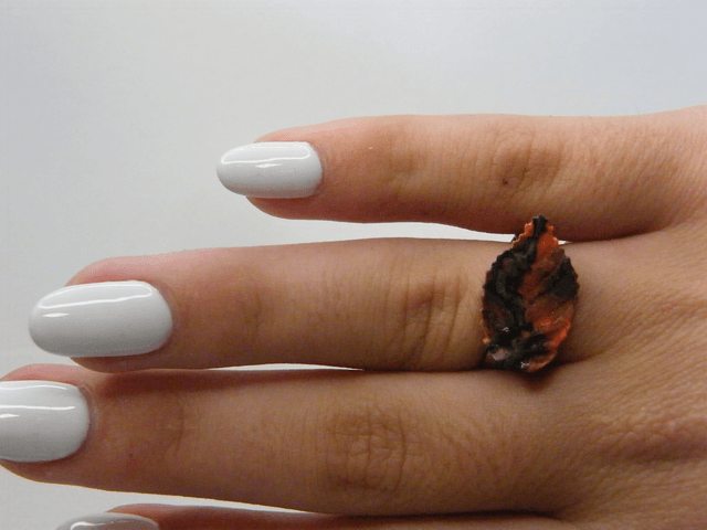 Feuille Noir/Orange