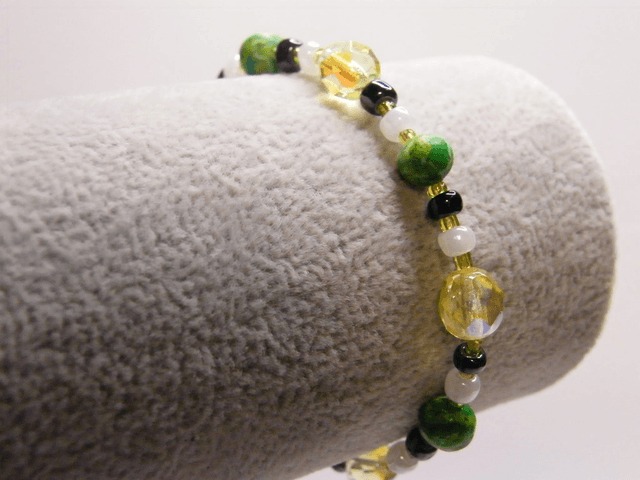 Perles Vert/Blanc