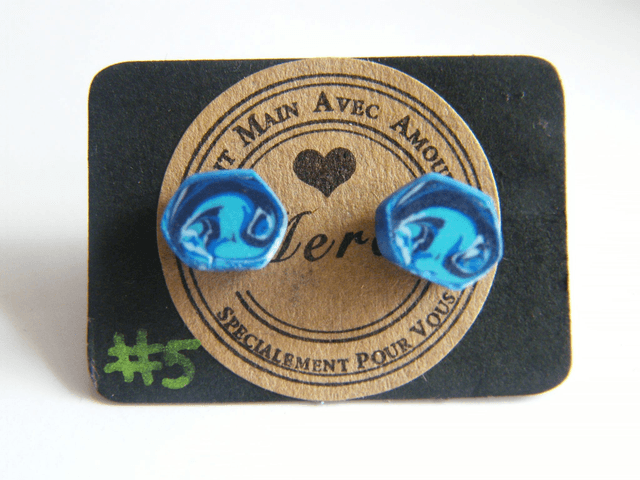 Perles Hexagonales Bleu