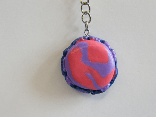 Macaron Violet/Rose marbré