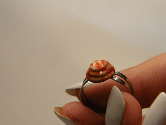 Rond Rouge/Orange/Gris