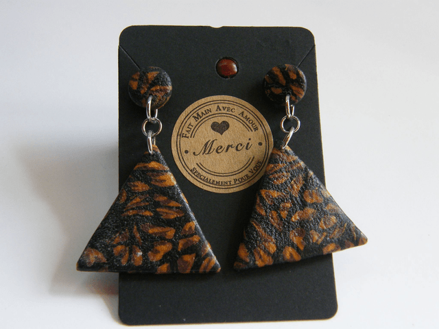 Triangle Marron/Noir/Doré
