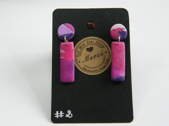 Rond/Rectangle Rose/Violet