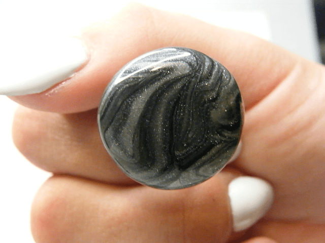 Rond Noir/Gris/Blanc nacré