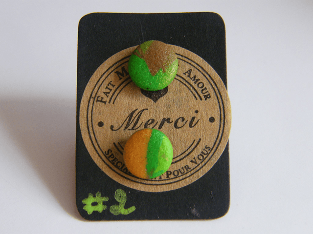 Rond Vert/Marron/Doré