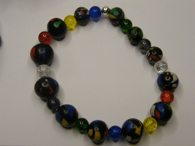 Perles Noir/Multicolore