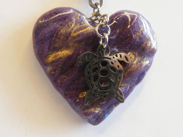 Coeur tressé Violet
