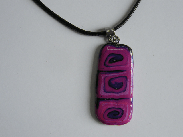 Rectangle Rose/Violet/Noir pailleté