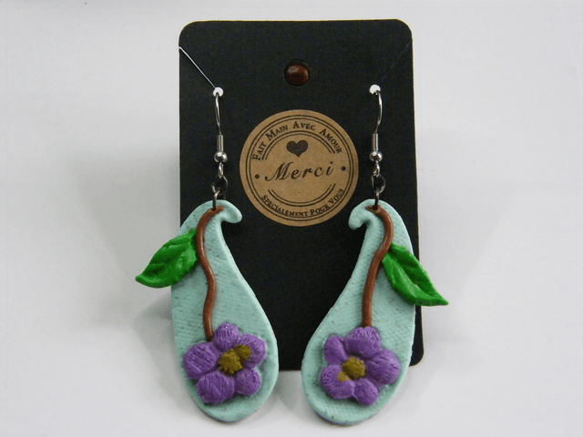 Fleurs Violet/Vert