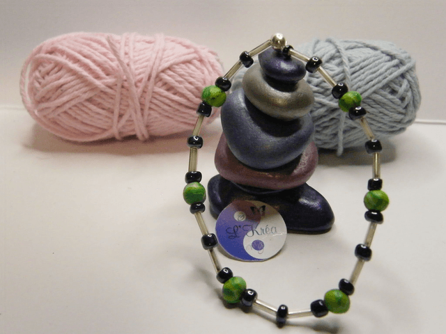 Perles Vert/Blanc