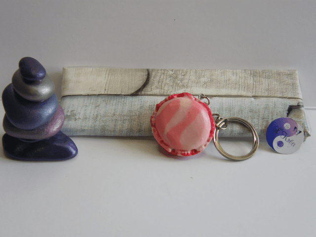 Macaron Rose/Rose Clair marbré