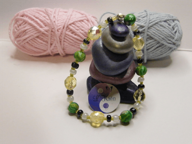 Perles Vert/Blanc